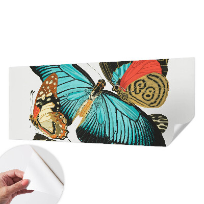 Fototapet barnrum Färgglada fjärilar