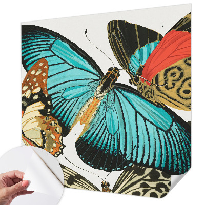 Fototapet barnrum Färgglada fjärilar