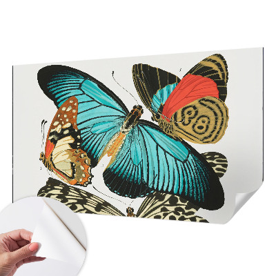 Fototapet barnrum Färgglada fjärilar