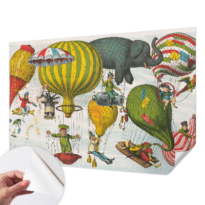 Självhäftande fototapet med motiv av en ballongresa