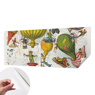 Självhäftande fototapet med motiv av en ballongresa