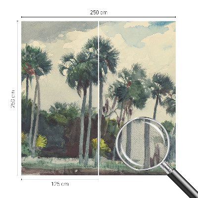 Självhäftande fotovägg Exotiska palmer