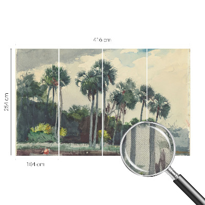 Självhäftande fotovägg med motiv av exotiska palmer