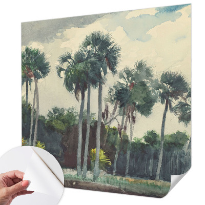 Självhäftande fotovägg Exotiska palmer