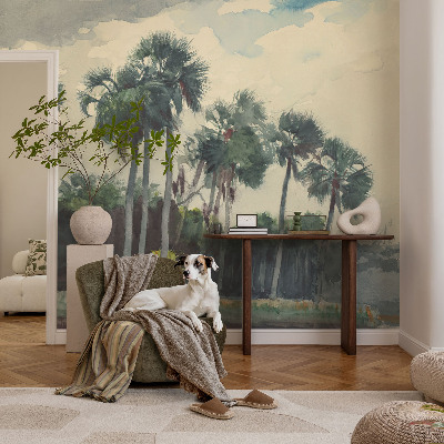 Självhäftande fotovägg Exotiska palmer