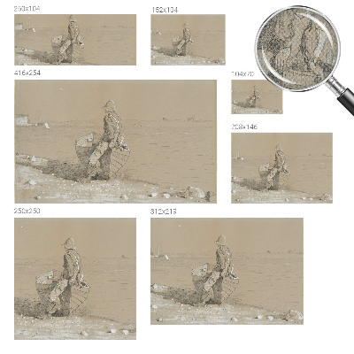 Peel and stick fototapet med en nostalgisk scen