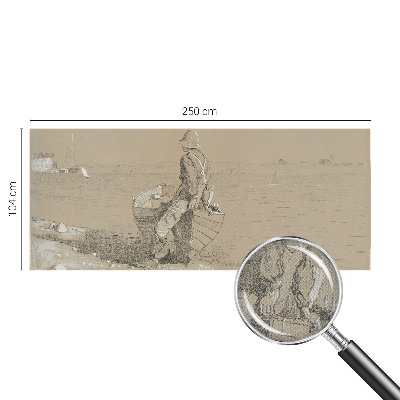Peel and stick fototapet med en nostalgisk scen