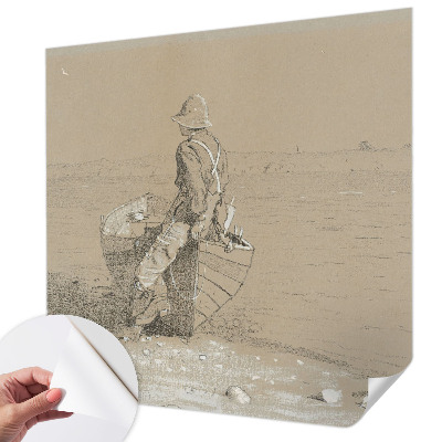 Peel and stick fototapet med en nostalgisk scen