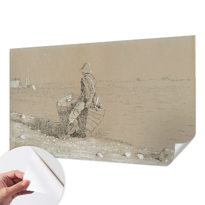 Peel and stick fototapet med en nostalgisk scen