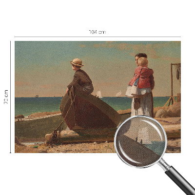 3D fototapet med strandmotiv