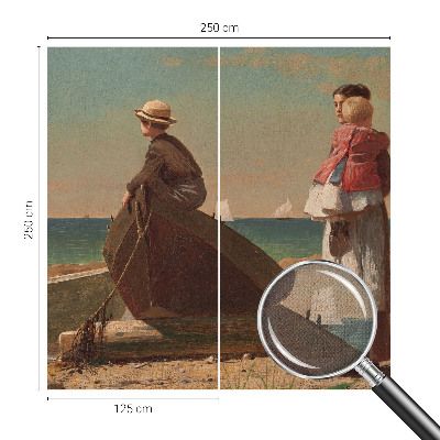 3D fototapet med strandmotiv
