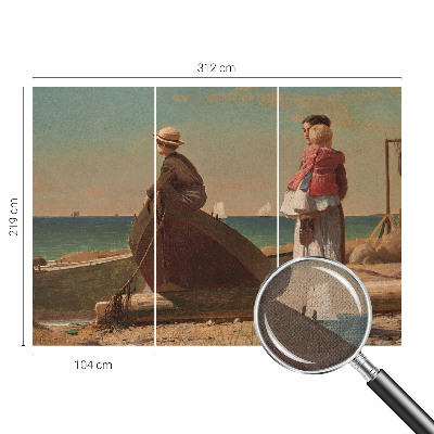 3D fototapet med strandmotiv