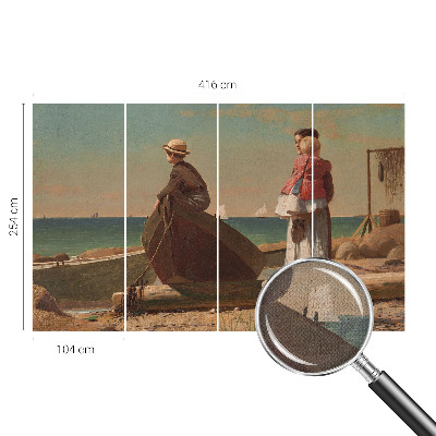 3D fototapet med strandmotiv