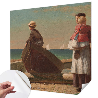 3D fototapet med strandmotiv