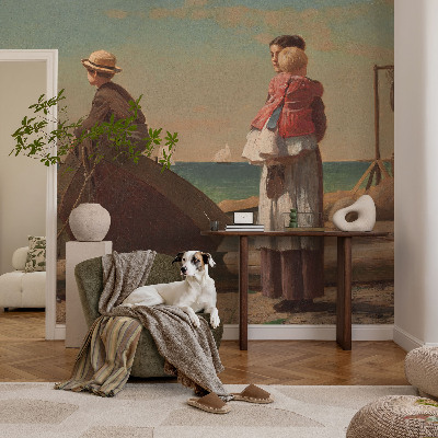 3D fototapet med strandmotiv