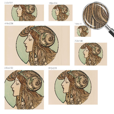 Fototapet för barn med art nouveau‑porträtt