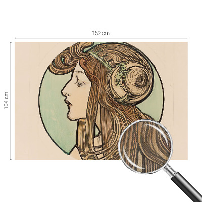 Fototapet för barn med art nouveau‑porträtt
