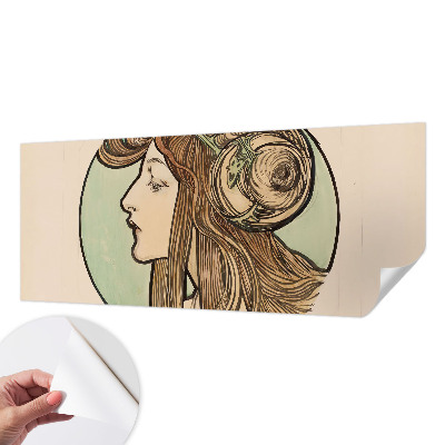 Fototapet för barn med art nouveau‑porträtt