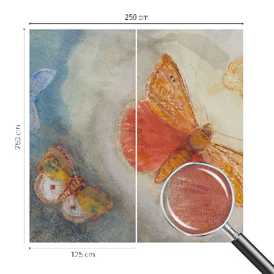 Självhäftande fototapet Färgglada fjärilar