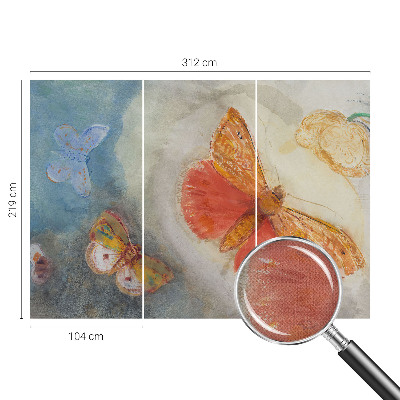 Självhäftande fototapet Färgglada fjärilar