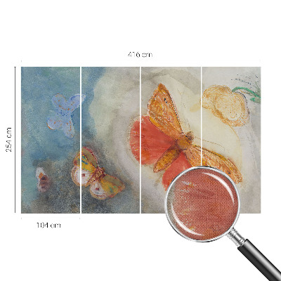 Självhäftande fototapet Färgglada fjärilar