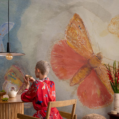 Självhäftande fototapet Färgglada fjärilar