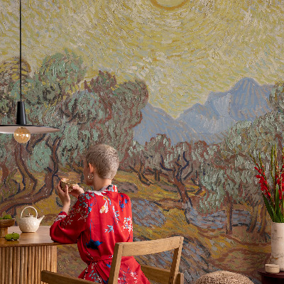 Självhäftande fotovägg Olivträd