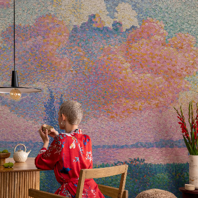 Peel and stick fototapet Färgglatt landskap