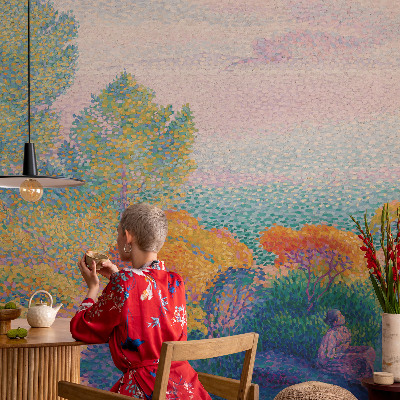 3D fototapet med motiv av ett havslandskap
