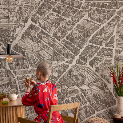 Fototapet för barn med motiv av en urban labyrint