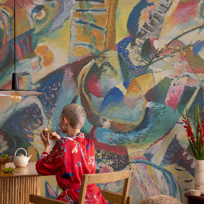 Självhäftande fotovägg Färgglad abstrakt