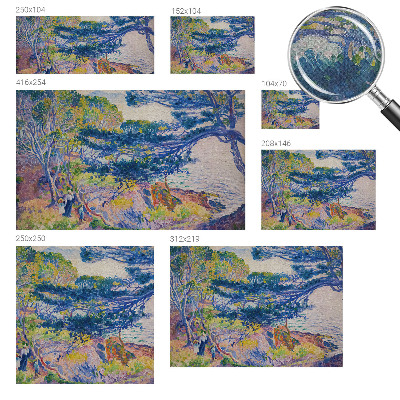 3D fototapet med ett impressionistiskt landskap