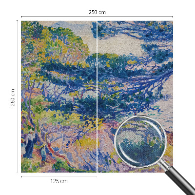 3D fototapet med ett impressionistiskt landskap