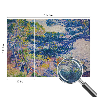 3D fototapet med ett impressionistiskt landskap