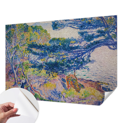 3D fototapet med ett impressionistiskt landskap