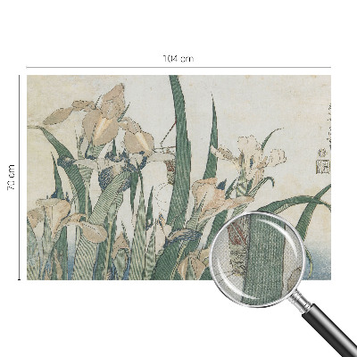 Självhäftande fototapet med delikata iris-motiv