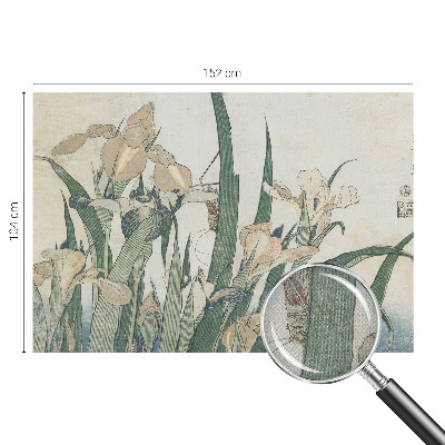 Självhäftande fototapet med delikata iris-motiv