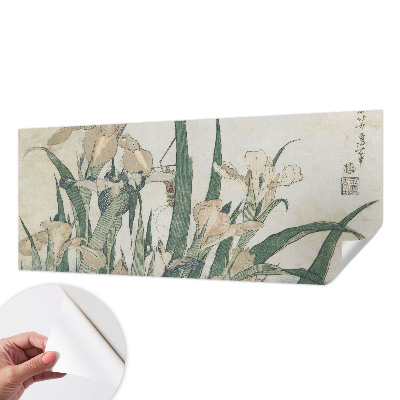 Självhäftande fototapet med delikata iris-motiv