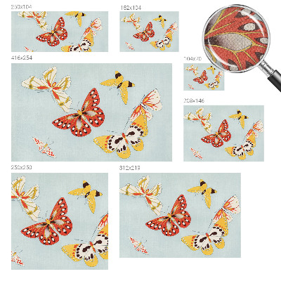 Fototapet barn Konstnärliga fjärilar