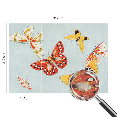 Fototapet barn Konstnärliga fjärilar