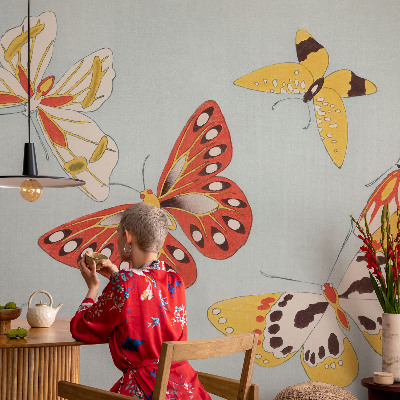 Fototapet barn Konstnärliga fjärilar