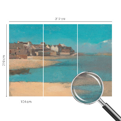 Självhäftande fotovägg En lugn by