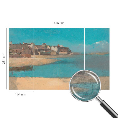 Självhäftande fotovägg En lugn by