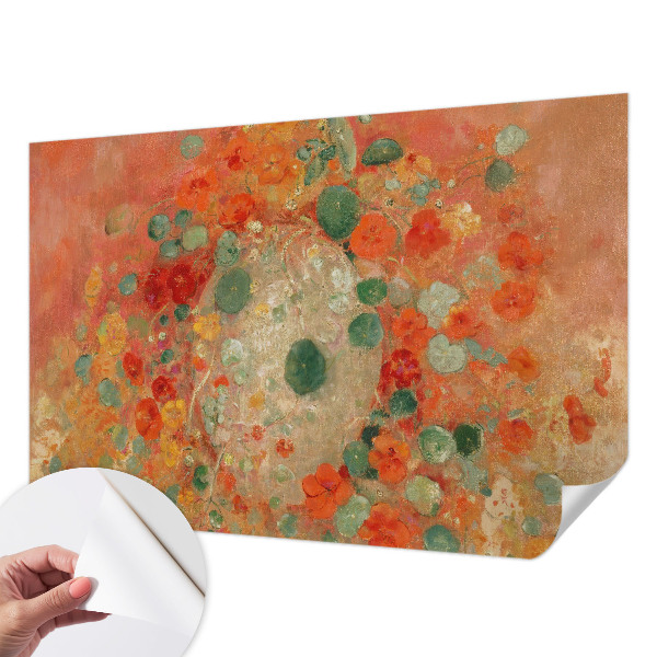 3D fototapet med abstrakta blommor