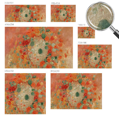 3D fototapet med abstrakta blommor