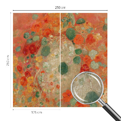 3D fototapet med abstrakta blommor