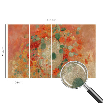 3D fototapet Abstrakta blommor