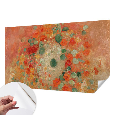 3D fototapet med abstrakta blommor