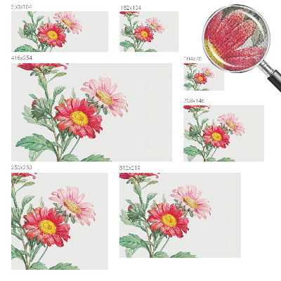 Peel and stick fototapet med motiv av ömtåliga blommor