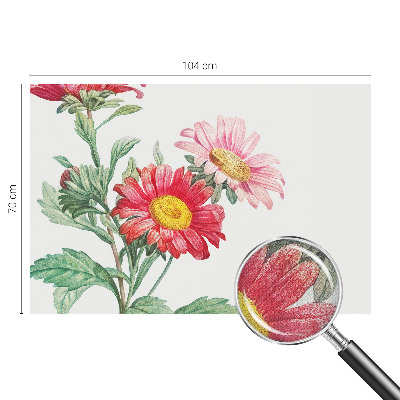 Peel and stick fototapet med motiv av ömtåliga blommor